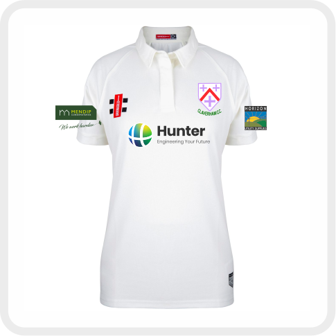 Claverham CC Matrix V2 S/S Girls/Womens Playing Shirt (Ivory Trim)