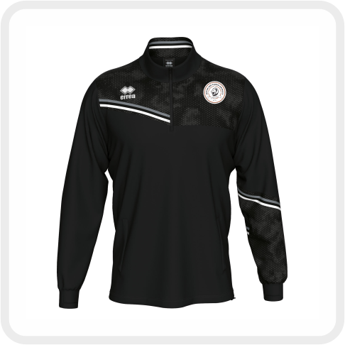 YACU FC Elias 1/4 Zip Top (Blk/Wh/Ant)