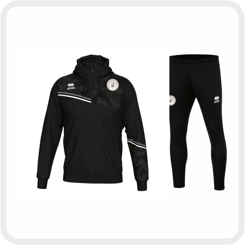 YACU FC Eber Hooded Jacket (Blk/Wh/Ant) Flann Trouser (Blk)