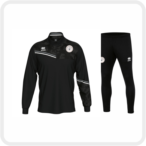 YACU FC Elias 1/4 Zip Top (Blk/Wh/Ant) Flann Trouser (Blk)