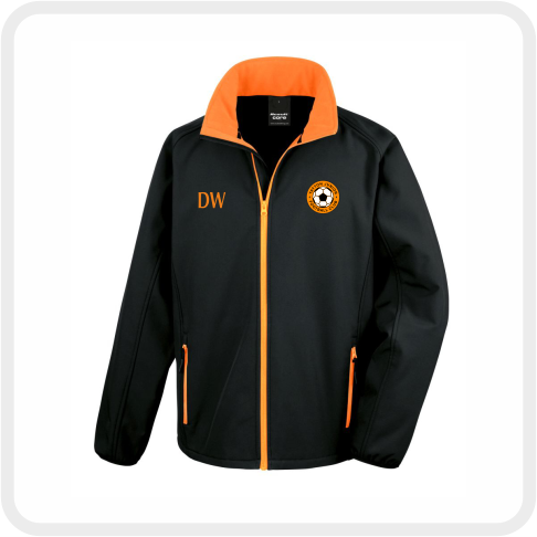 Yatton Junior Football Club Softshell Jacket (Black/Orange) RS231