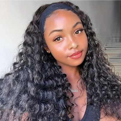 30&quot; Headband Jerry Curl wig