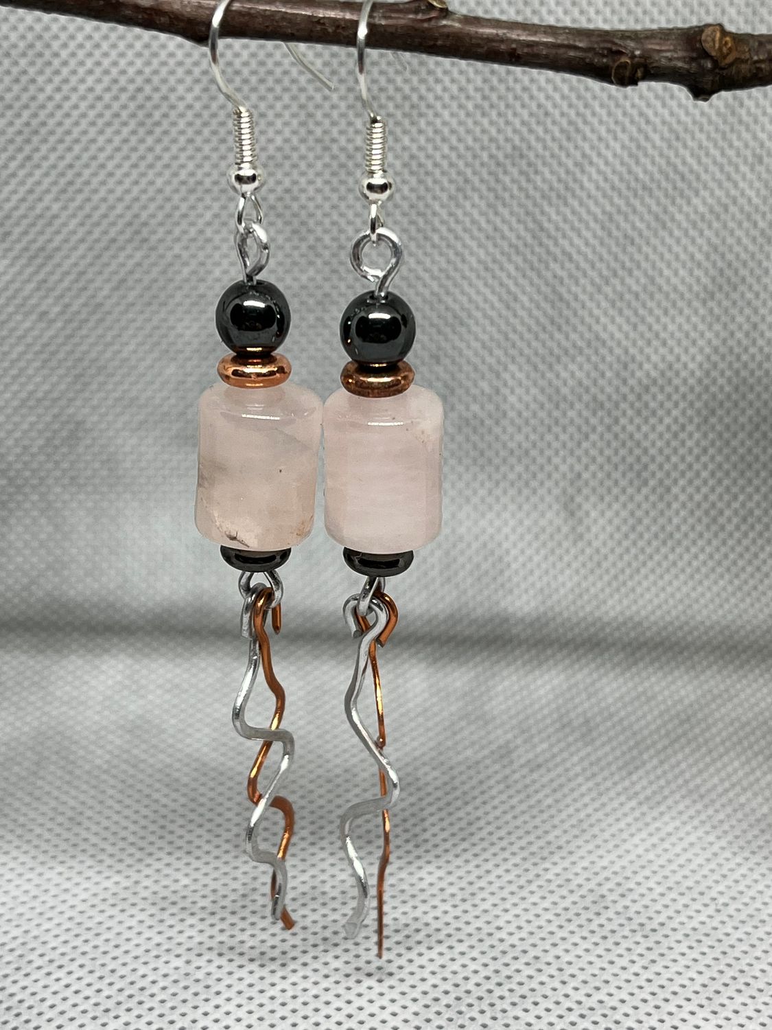 Rose Quartz and Wire