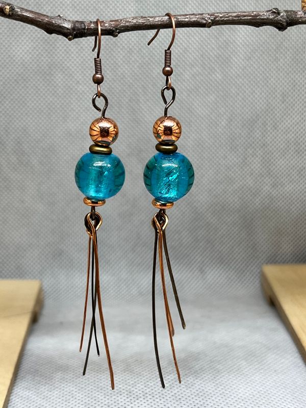 Blue Glass and Wire