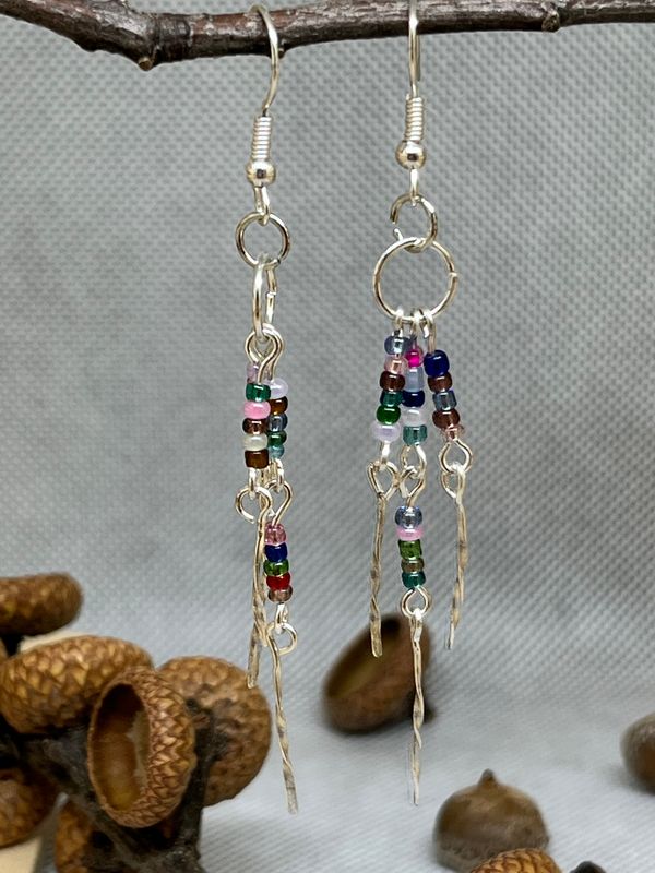 Bohemian Seed Beads and Hammered Wire