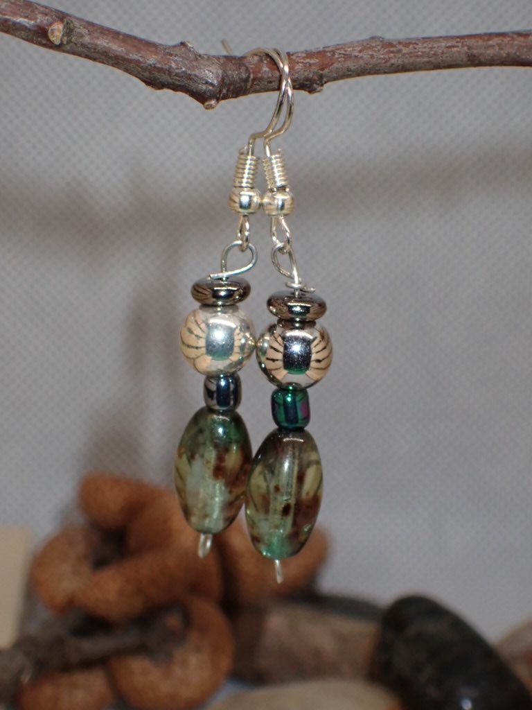Grey Glass Beads