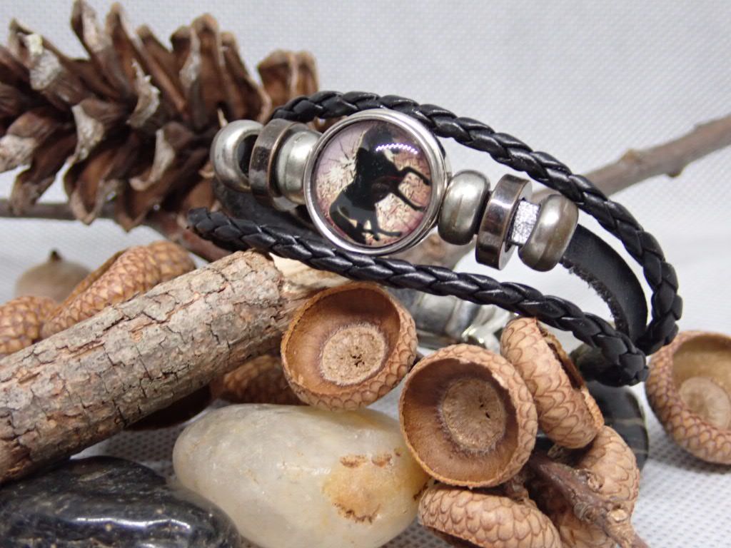 Thin leather tri-cord bracelet