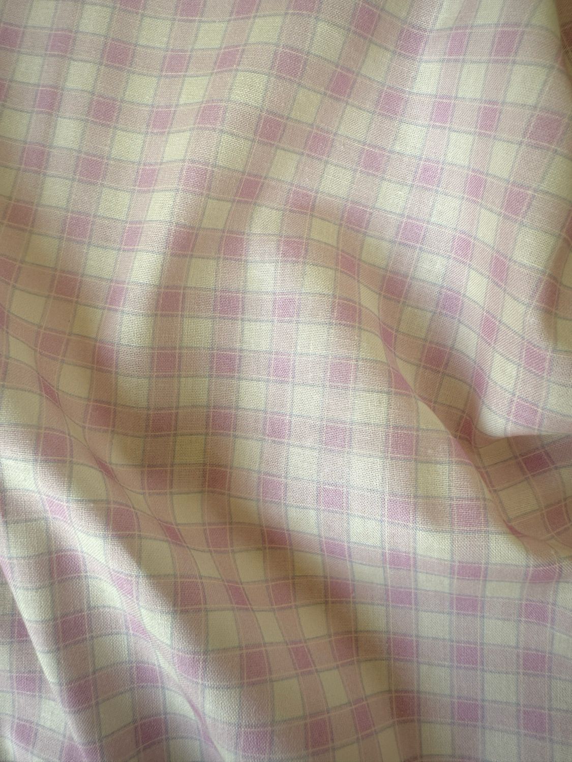 Pink Gingham Organic Cotton