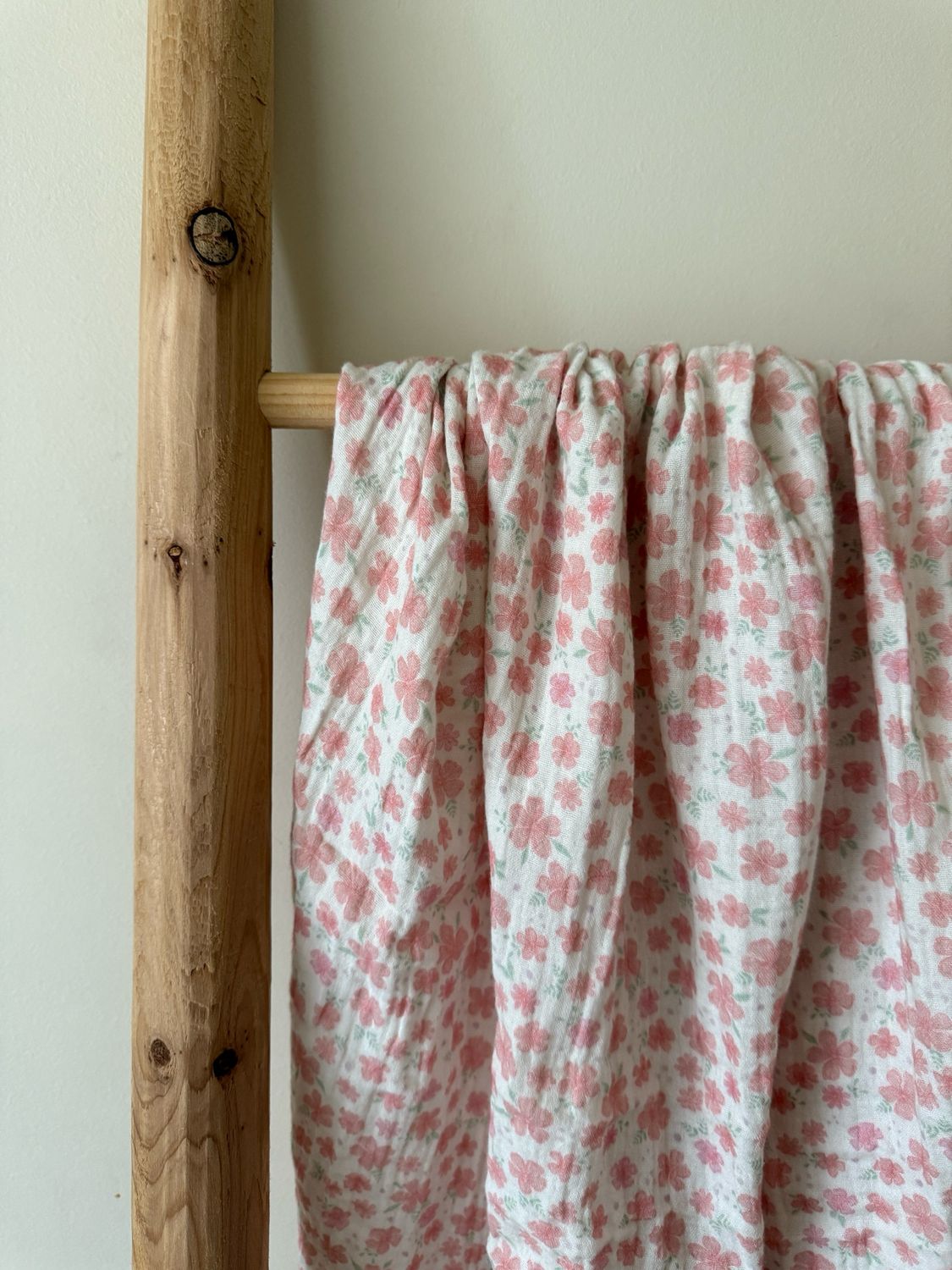 Pink Posy Double Layered Muslin