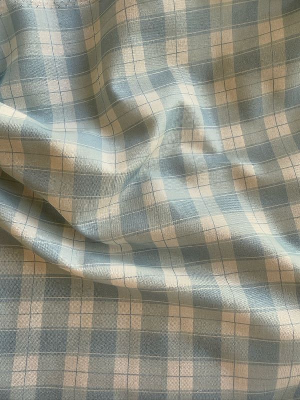 Blue Plaid Organic Cotton