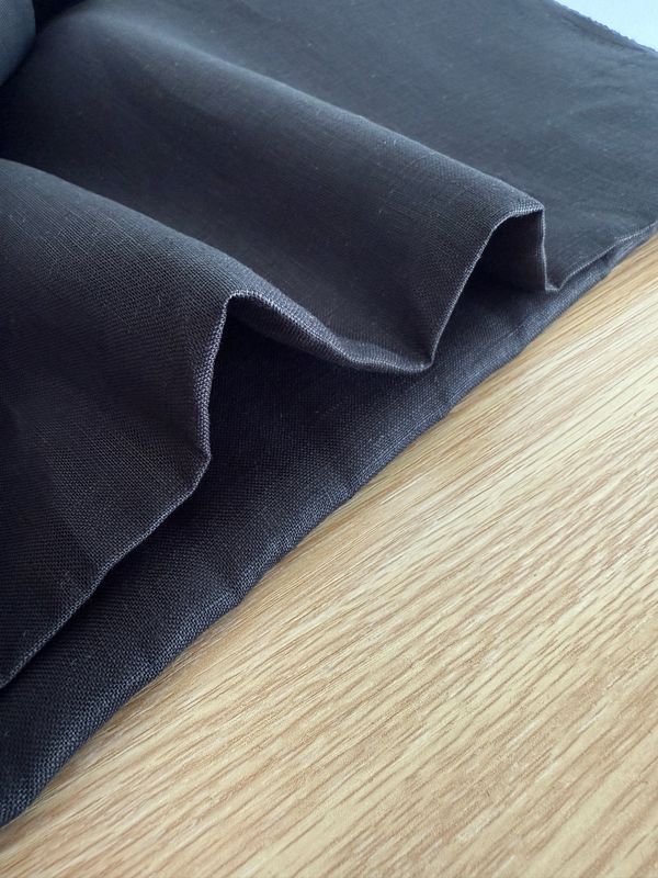 Jet Black Pure Linen