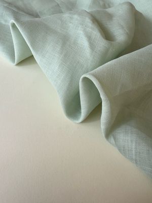 Soft Celadon Green Pure Linen