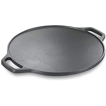 Pre seasoned large cast iron tawa doungle handle