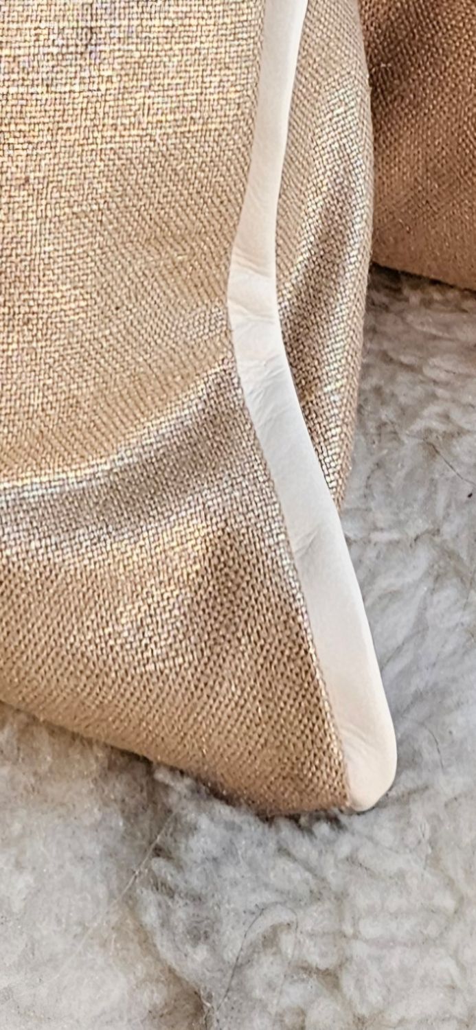 Pillow The Golden gold-off white leer 60x40