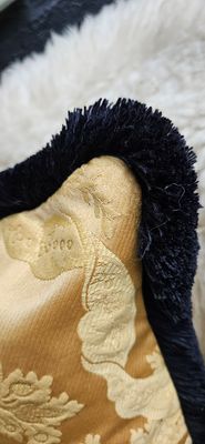 Pillow The Ambers amber-black fringe 50x50