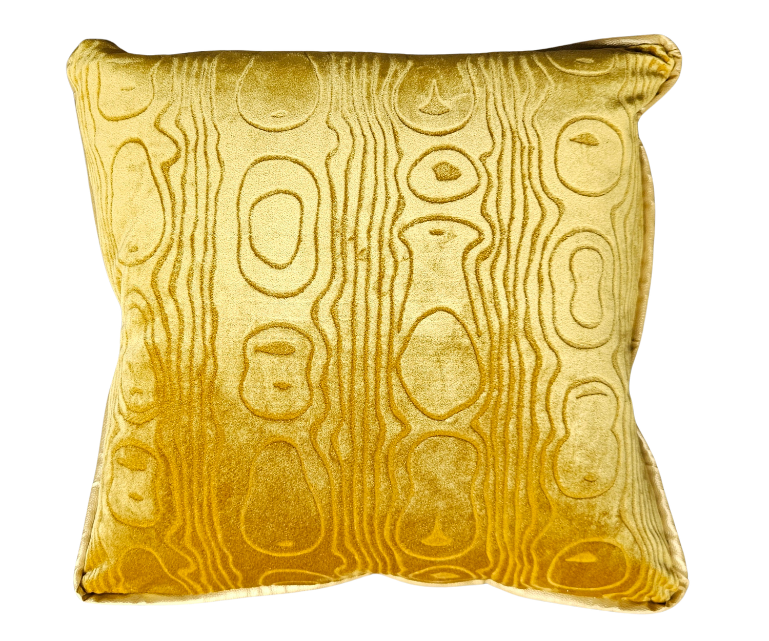 Pillow The Ambers velvet amber-gold piping 50x50