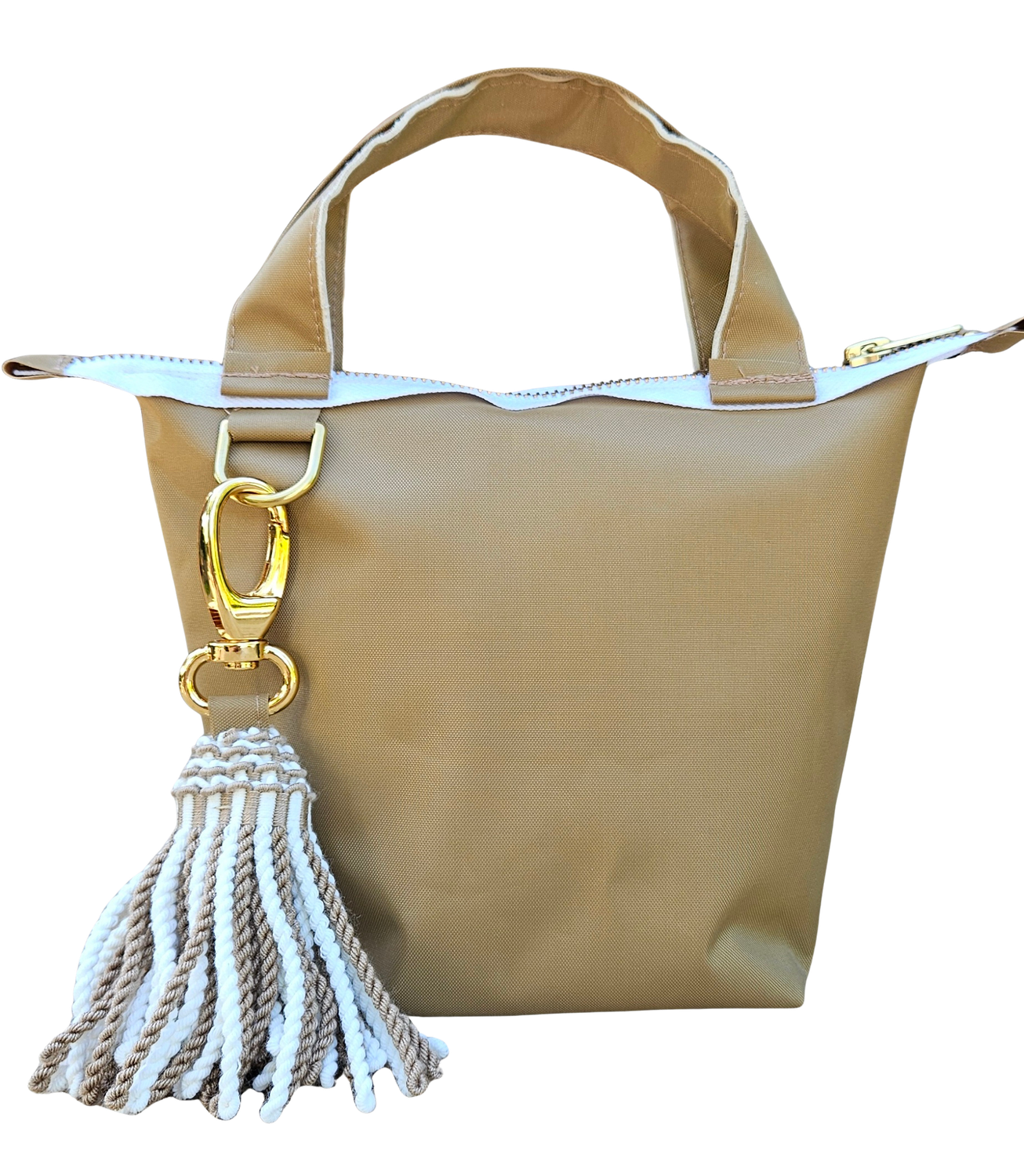 At The Beach bag small Latte 22x15