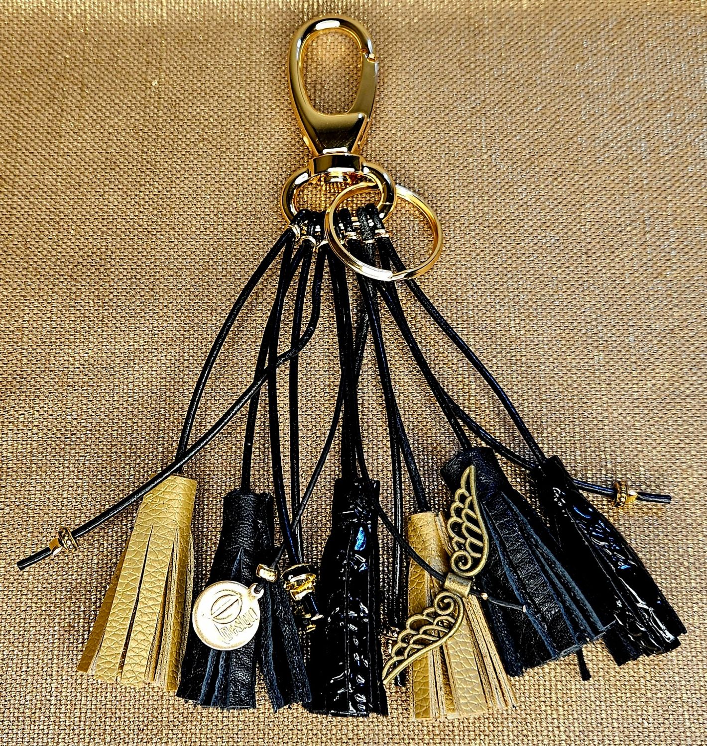 Bag charm Black-Gold No4