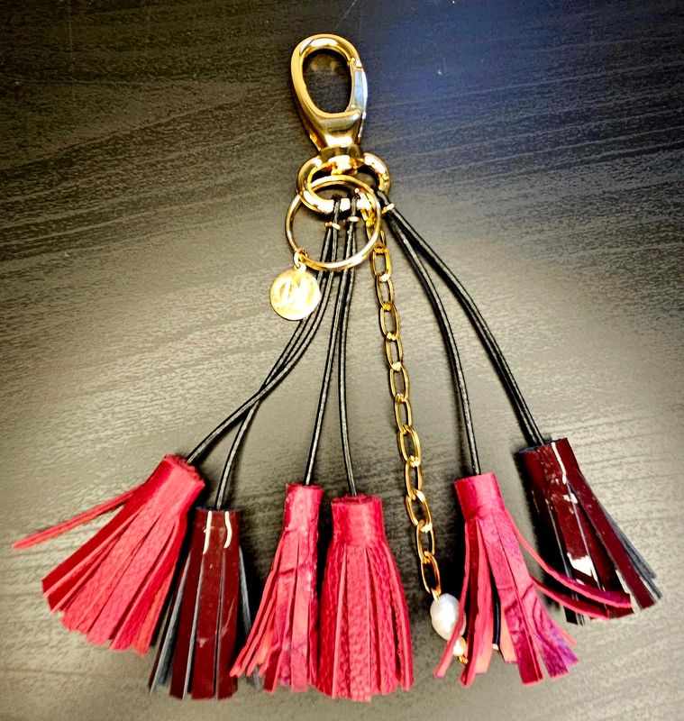Bag charm Black-Burgundy No4