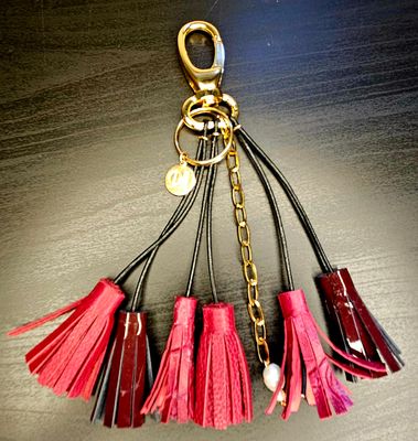 Bag charm Black-Burgundy No4