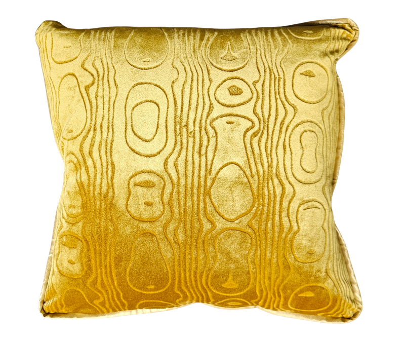Pillow The Ambers velvet amber-gold piping 50x50