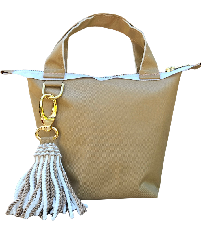 At The Beach bag small Latte 22x15