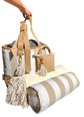 At The Beach tas Latte-Off white 60x40