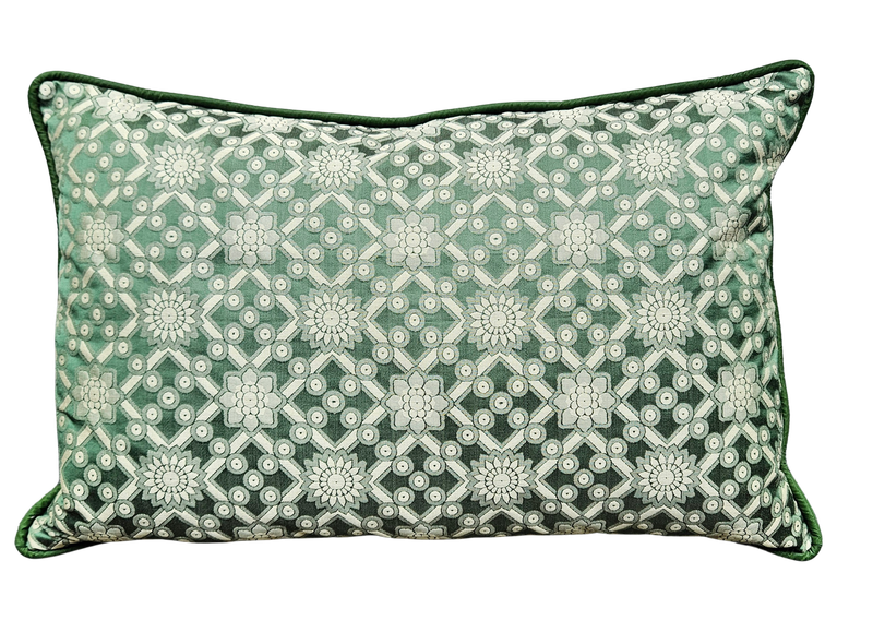 Pillow The Greens green-off white jacquard 60x40
