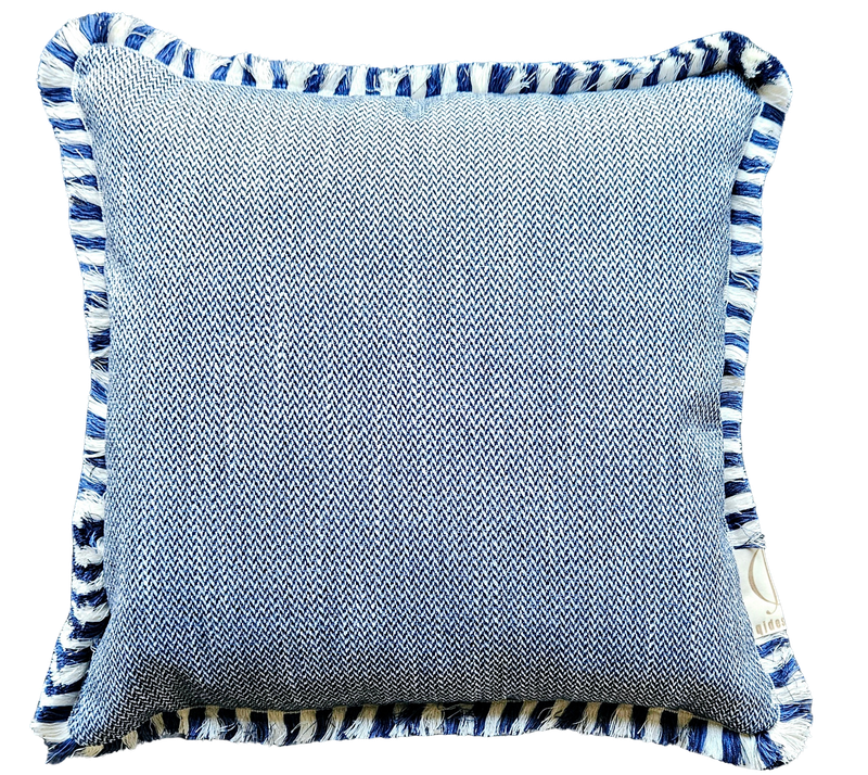 Pillow The Blues blue-offwhite 50x50