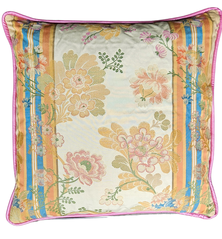 Pillow The Purple &amp; Pinks floral-petrol-pink 50x50