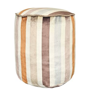 Pouffe The Cognacs blue-off white 45x40
