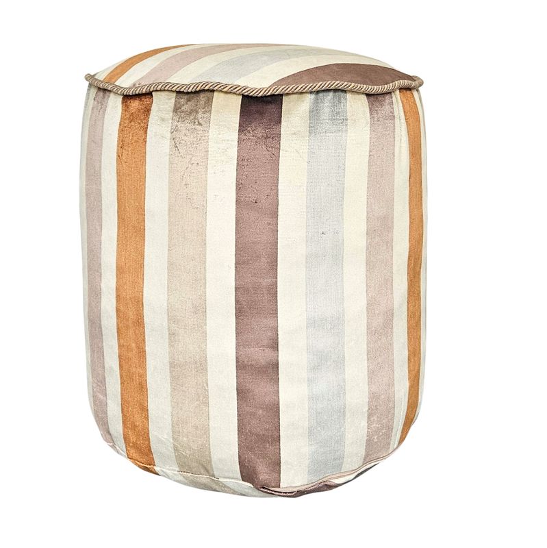 Pouffe The Cognacs blue-off white 45x40