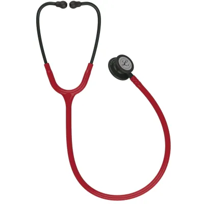 Original Littmann Classic III Stethoscope, Burgundy, Black Finish