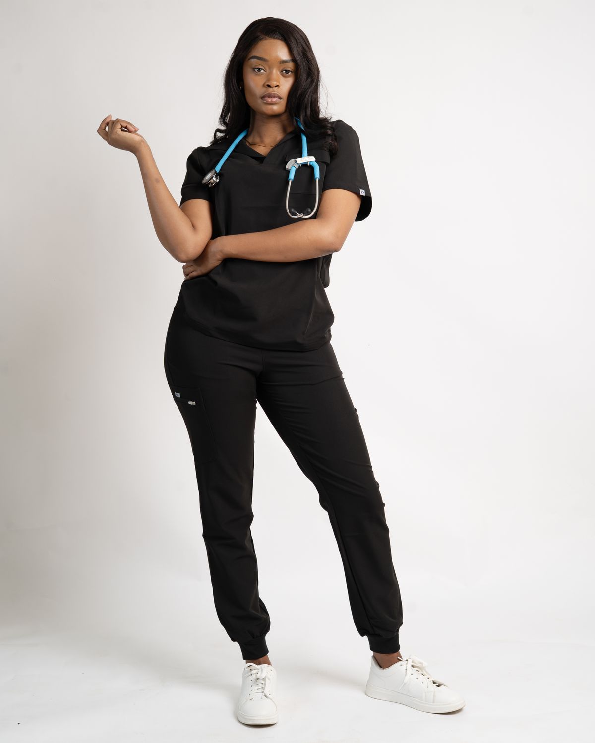 Black Alphamed Core Plus Jogger Scrubs