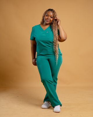 Green Alphamed Core Plus Scrubs—Straight