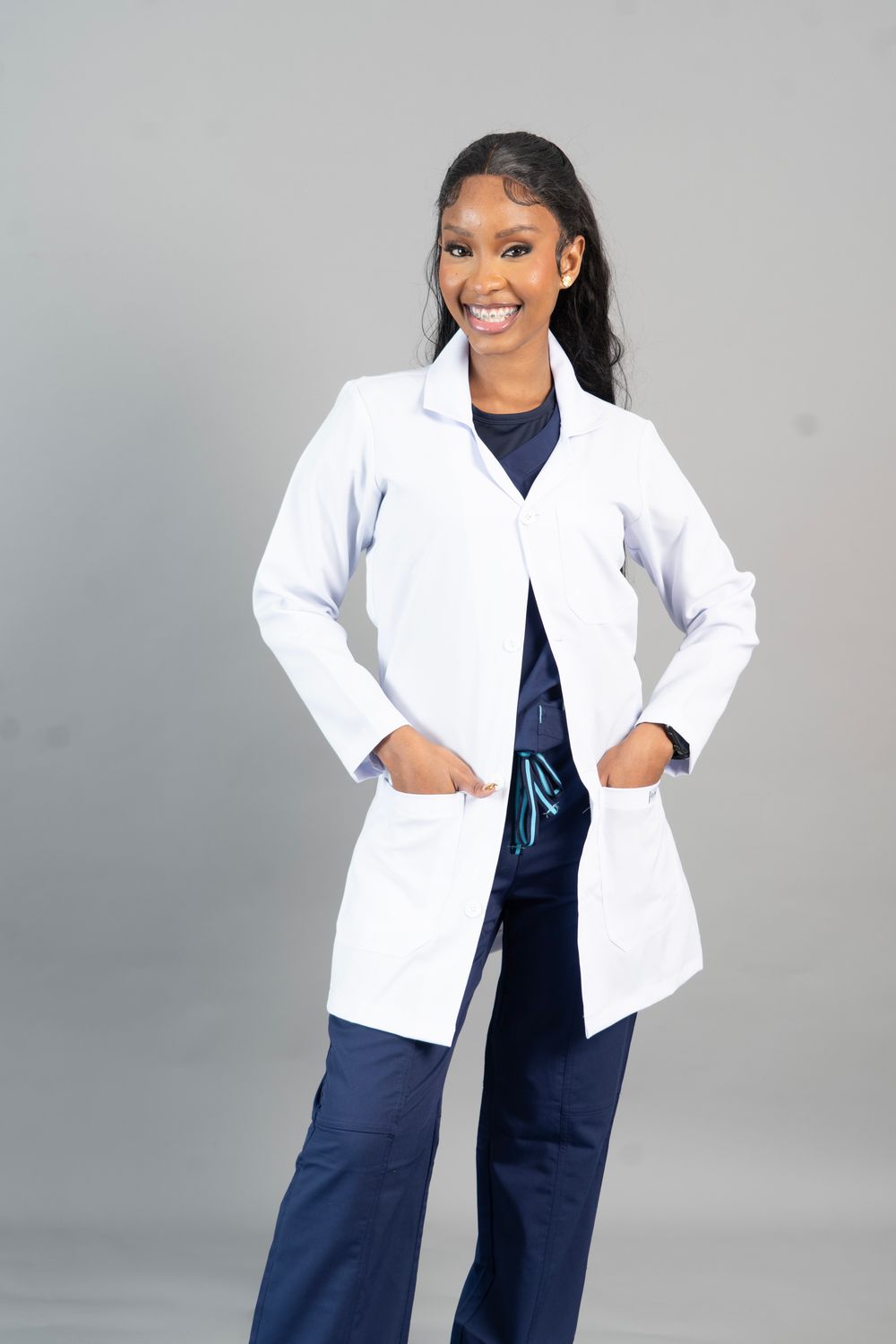 Mint White AlphaMed Lab Coat