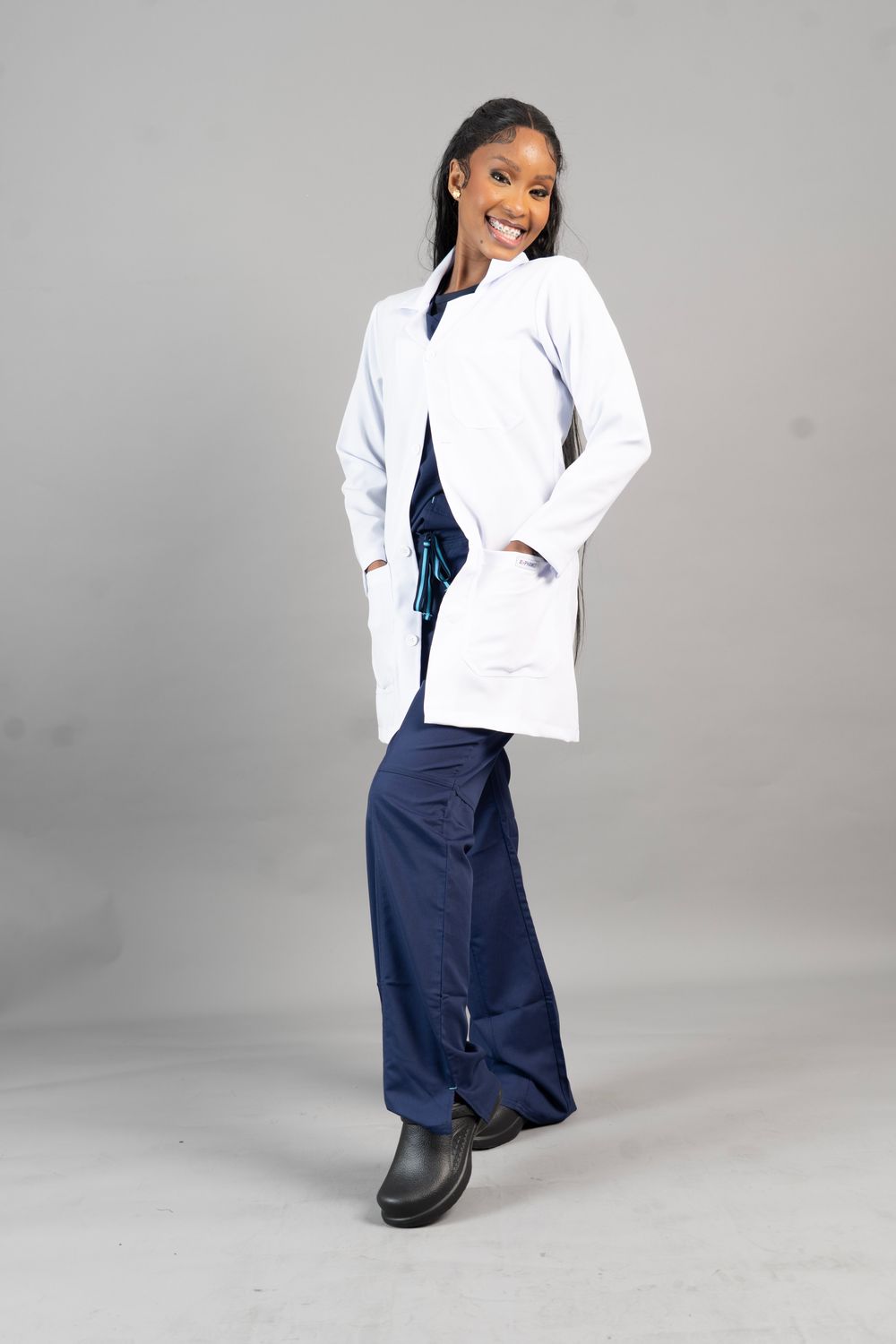 Mandarin Collar AlphaMed Lab Coat