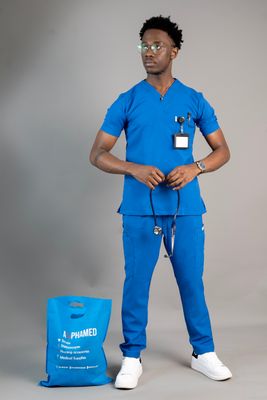 Blue Alphamed Scrubs Blue Alphamed Scrubs