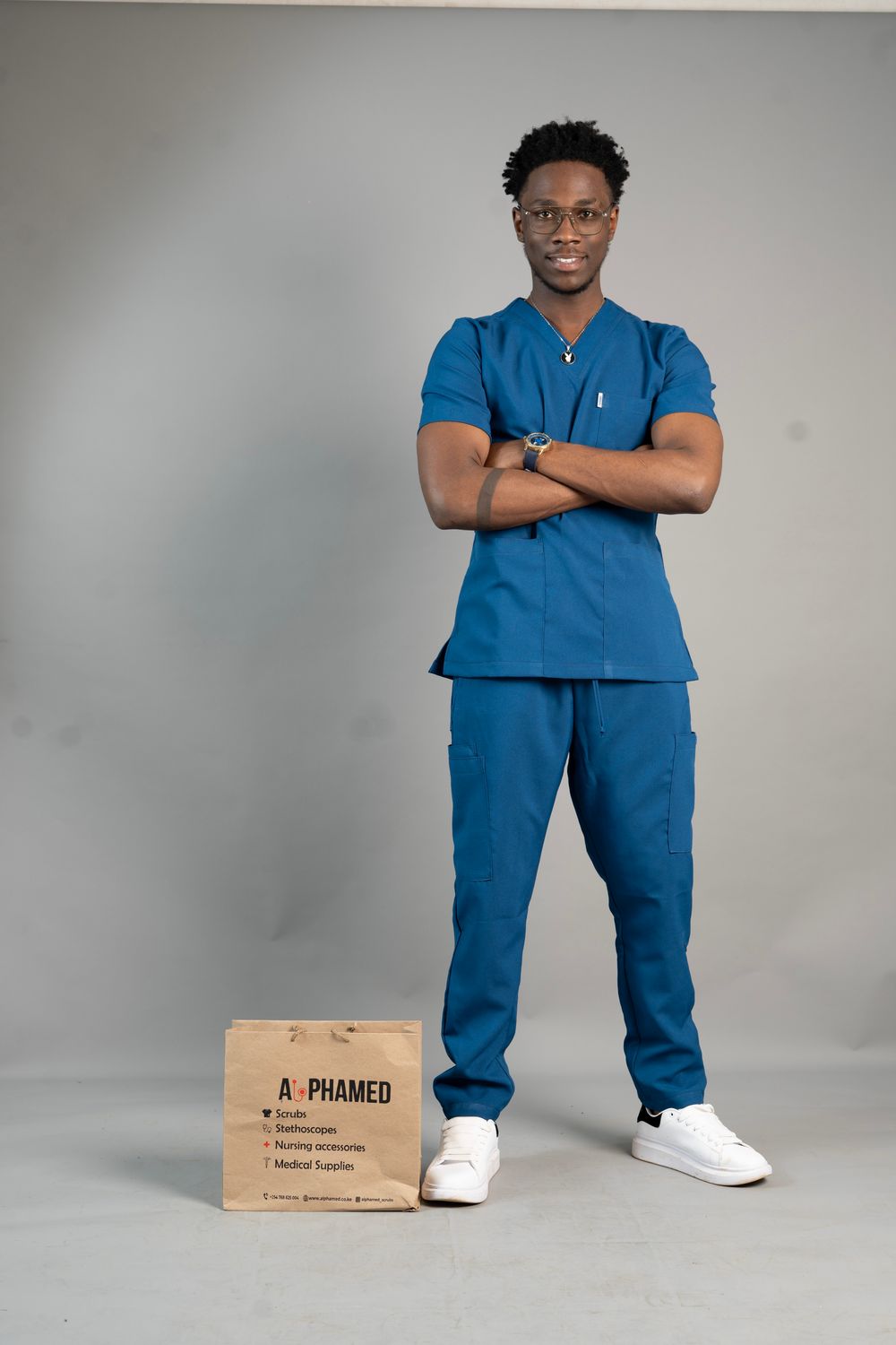Royal Blue Alphamed Scrubs