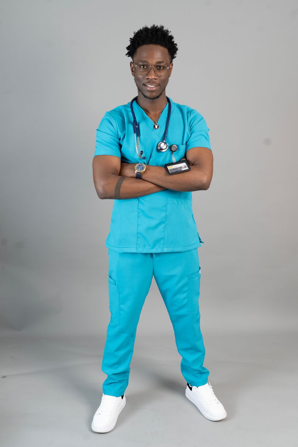 Turquoise Alphamed Scrubs Pants