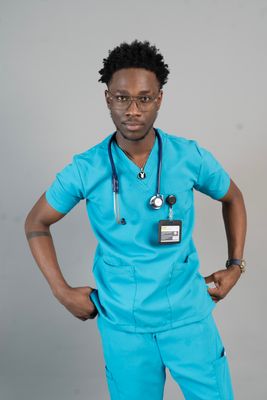Turquoise Alphamed Scrubs Top