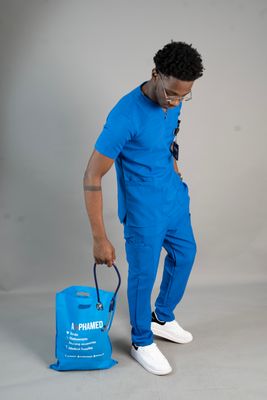 Blue Alphamed Scrubs Pants
