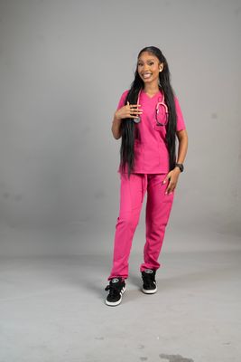Pink Alphamed Scrubs Pink Alphamed Scrubs