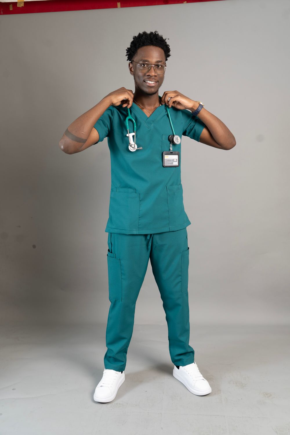 Teal Alphamed Scrubs Pants