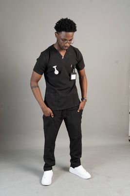 Black Alphamed Scrubs Pants