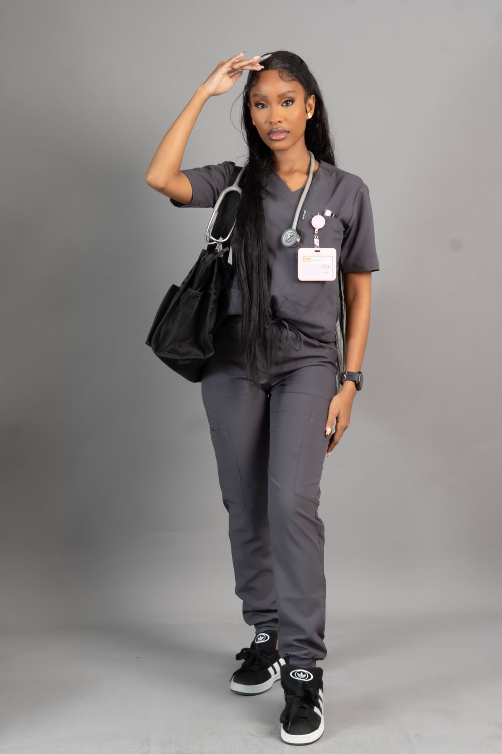 Grey Alphamed Jogger Scrubs