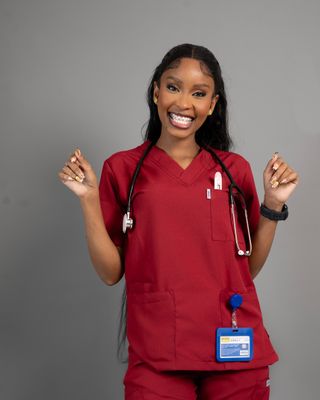 Maroon Alphamed Scrubs Top