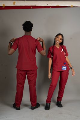 Maroon Alphamed Scrubs Pants