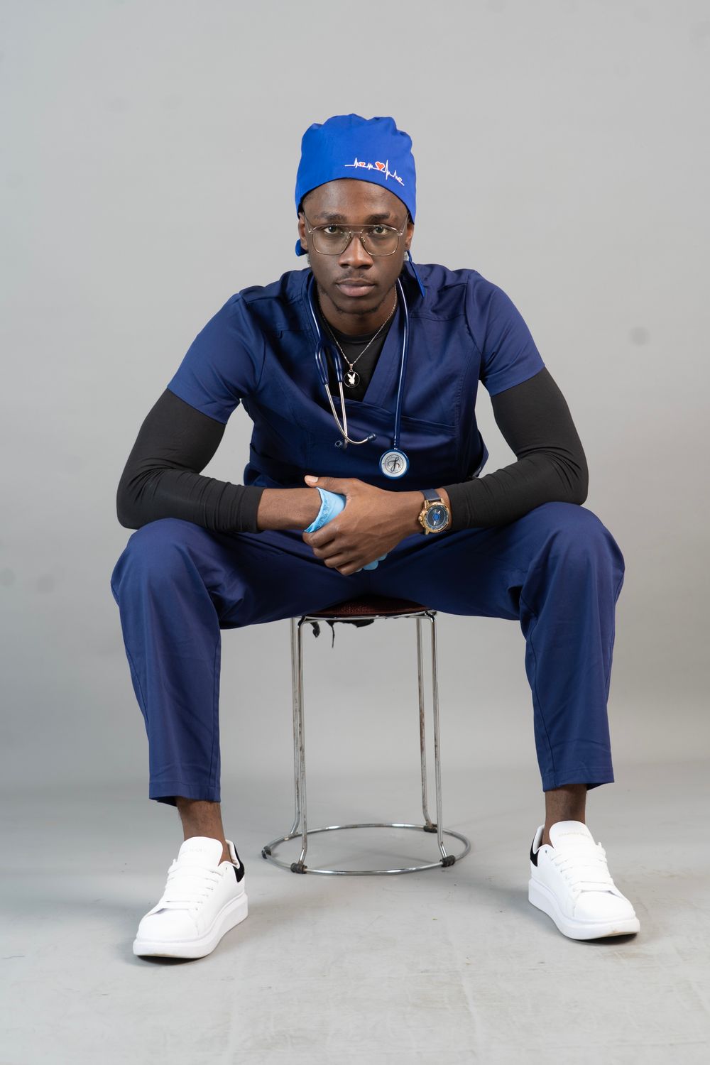 Navy Blue Alphamed Core Scrubs