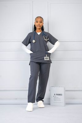 Unisex Grey Alphamed Scrubs